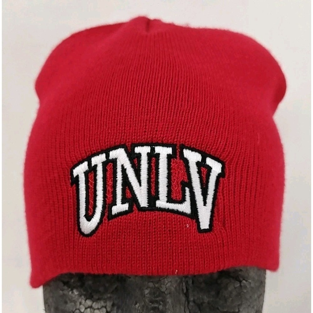 UNLV‎ Runnin Rebels Captivating Headwear Beanie Embroidered Logo Red Hat Cap